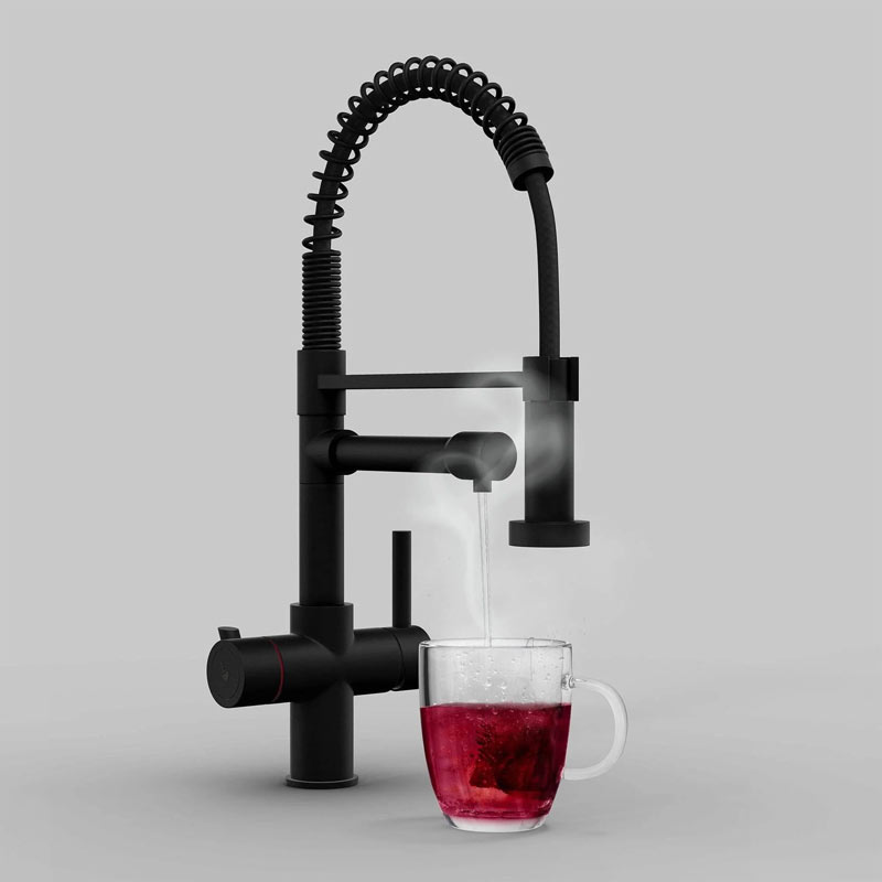 Fohen Flex | Matt Black | 3-in-1 / 4-in-1 | Boiling Water Tap Flexible  Spout - LPS Kitchens and Interiors